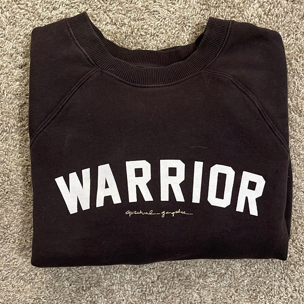Spiritual gangster sweater - “warrior” - size small